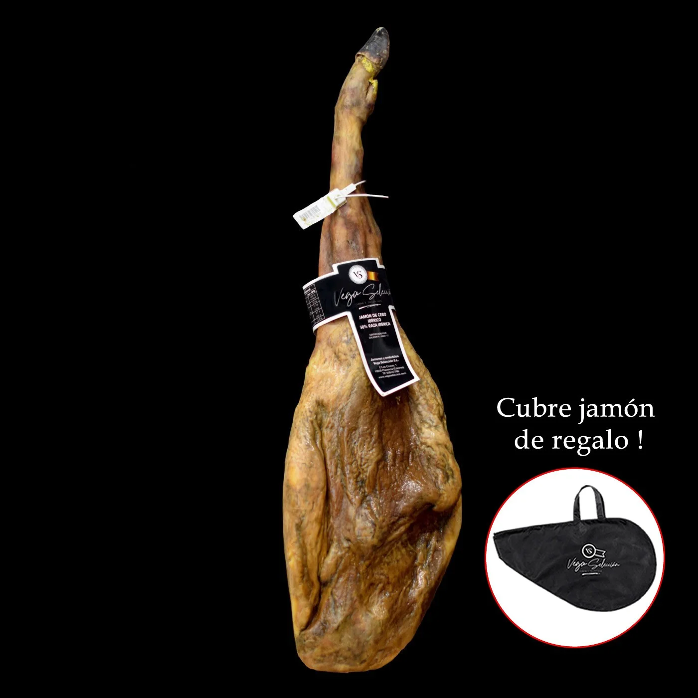 Jamón de cebo ibérico 50% raza Ibérica 7 - 7,5 kg