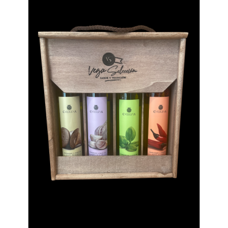 Caja madera con 4...