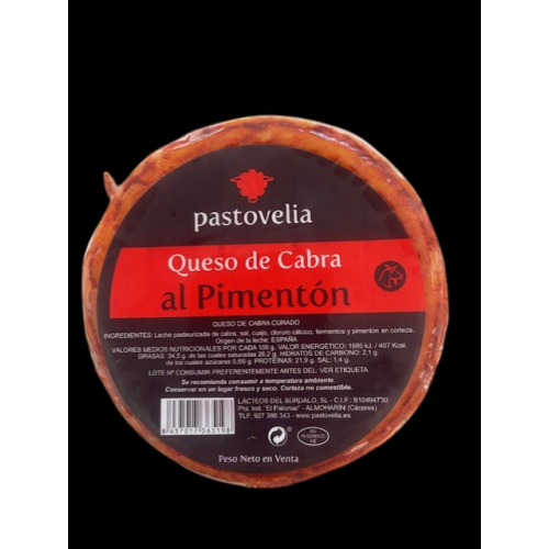 Queso de cabra al pimentón Pastovelia